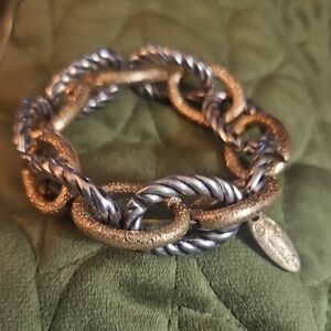 Elegant Silver and Gold Women's Bracelet
